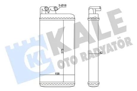 Теплообменник, отопление салона Kale 346240 Купити в Україні