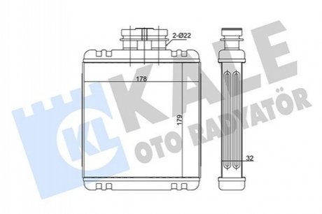 VW Радиатор отопления Polo,Skoda Fabia,Roomster Kale 346260