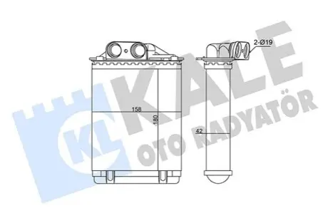 KALE FIAT Радиатор отопления 500,Panda,Ford Ka Kale 346355 Купить в Украине