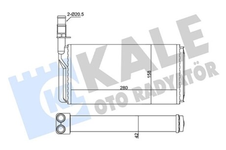 FIAT Радиатор отопления Croma,Alfa Romeo 164,Lancia Kale 346375