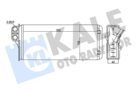 KALE RENAULT Радіатор опалення Master II, Opel Movano, Nissan Interstar 98 Kale 346410 Купити в Україні