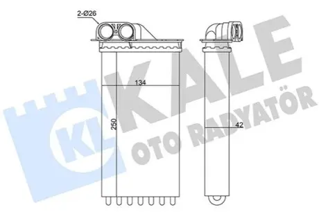 KALE CITROEN Радіатор опалення C2/3,Peugeot 1007 05 Kale 346440 Купити в Україні