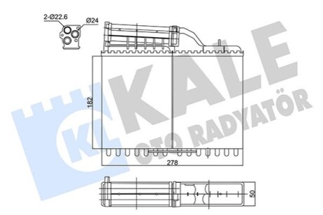 BMW Радіатор опалення 5 E34 88- Kale 346465