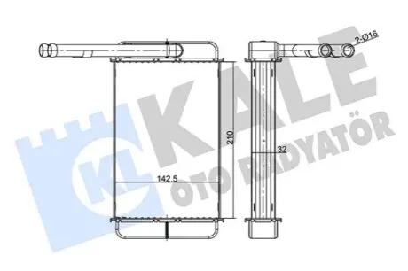 KALE FORD Радіатор опалення Transit 85 Kale 346530 Купити в Україні