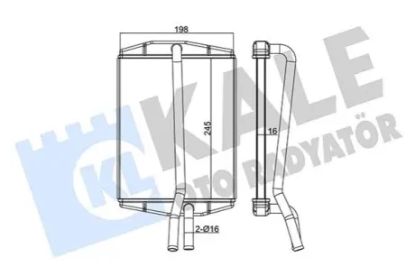 Радиатор печки Ford Fiesta 95-03/Mazda 121 96-03 Kale 346535 Купить в Украине
