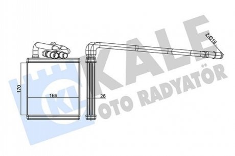 FORD Радиатор отопления Fiesta VI 09- Kale 346545 (фото 1)