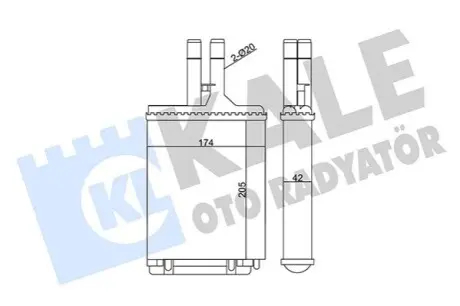 KALE OPEL Радиатор отопления Vectra B Kale 346675 Купить в Украине