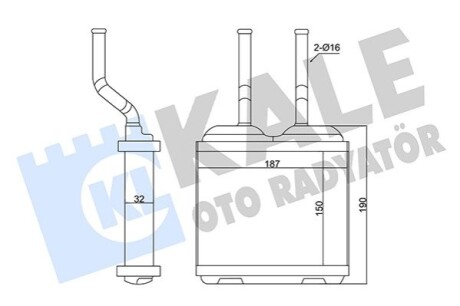 OPEL Радиатор отопления Combo,Corsa B,Frontera Kale 346685