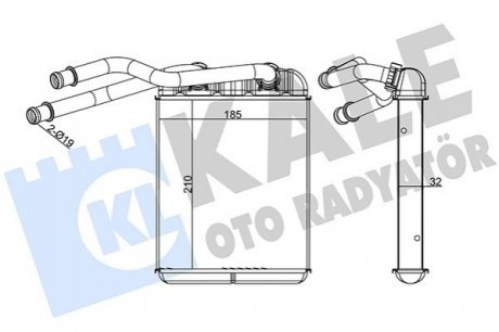 Радіатор пічки Audo Q7/VW Touareg/Porsche Cayenne 2.0-6.0D 02- Kale 346740