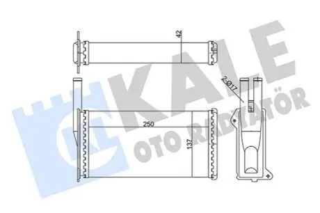 KALE FORD Радиатор отопления Escort VI,Scorpio I,II,Sierra Kale 346760 Купить в Украине