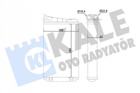 OPEL Радіатор опалення Omega B Kale 346820 (фото 1)