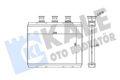 BMW Радиатор отопления 7 E65 02- Kale 347105