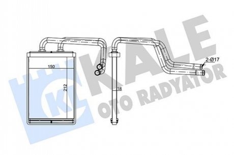 HYUNDAI Радиатор отопления Coupe,Elantra 00- Kale 347140 (фото 1)