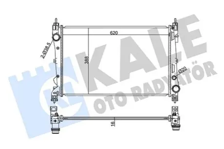 Фото FIAT Радіатор охолодження Doblo 1.3d/1.4 10- Kale (347325) зображення 1