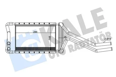 KALE HYUNDAI Радиатор отопления Santa Fe III 12- Kale 347365 Купить в Украине