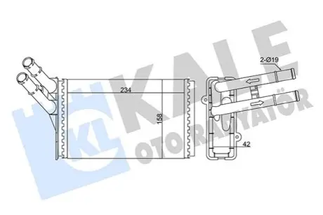 KALE AUDI Радіатор опалення Audi 80,A4,Passat 96-,Skoda SuperB I Kale 347370 Купити в Україні