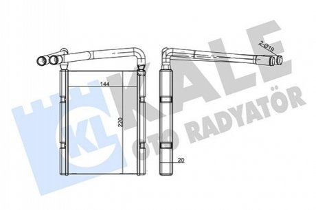 KIA Радиатор отопления Rio II 05- Kale 347415