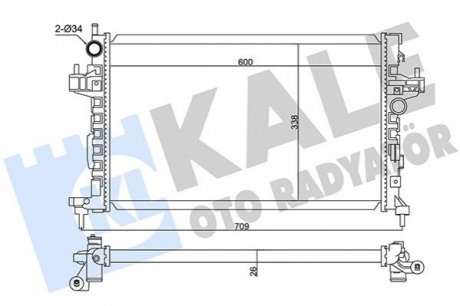 OPEL Радиатор охлаждения Combo Tour,Corsa C 1.3CDTi 03- Kale 347495 (фото 1)