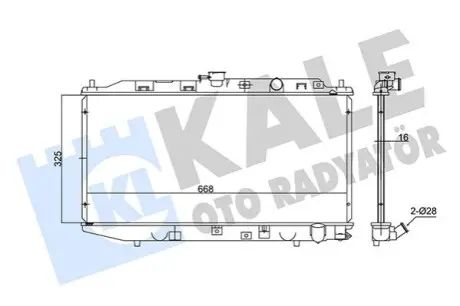 KALE HONDA Радіатор охолодження двиг Civic II, IV 1.5/1.6 Kale 347540 Купити в Україні