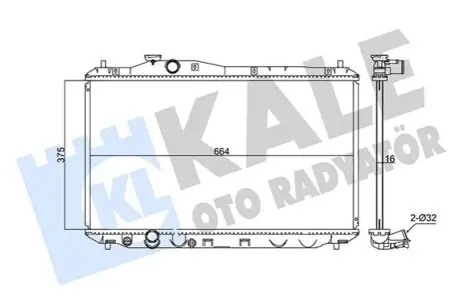 KALE HONDA Радіатор охолодження Civic IX 1.8 12 Kale 347550 Купити в Україні