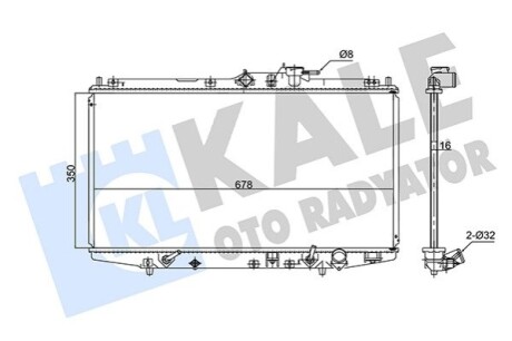 HONDA Радиатор охлаждения Accord VI 1.6/2.3 98- Kale 347585 (фото 1)