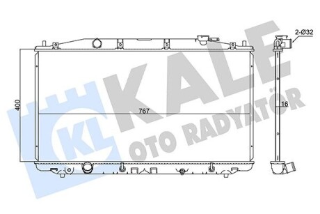 HONDA Радіатор сист. охолодження двиг. ACCORD 2.0 08-15 Kale 347595