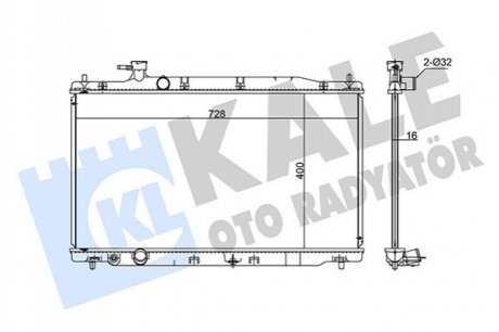 HONDA Радиатор охлаждения CR-V III 2.4 07- Kale 347730