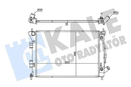 KALE HYUNDAI радіатор охолодження з АКПП i30,Kia Ceed,Cerato 1.6 12 Kale 347795 Купити в Україні