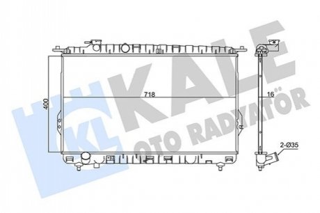 HYUNDAI Радіатор охолодження Sonata IV,Grandeur,Kia Magentis 2.0/3.5 98- Kale 347810 (фото 1)