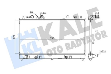 MAZDA Радиатор охлаждения Mazda 6 2.0 07- Kale 347885 (фото 1)