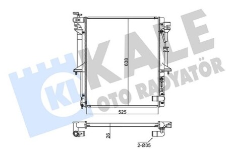 MITSUBISHI Радіатор охолодження з АКПП L200 2.5 DI-D 05- Kale 347965 (фото 1)