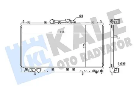 KALE MITSUBISHI Радиатор охлаждения Galant VI 2.0/2.5 96- Kale 347975 Купить в Украине
