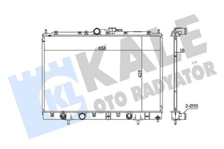 MITSUBISHI Радиатор охлаждения Pajero Pinin 1.8/2.0 99- Kale 347980 (фото 1)