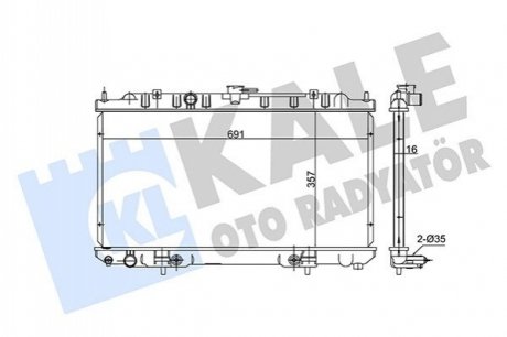 NISSAN Радиатор охлаждения Almera II 1.8 00- Kale 348055 (фото 1)