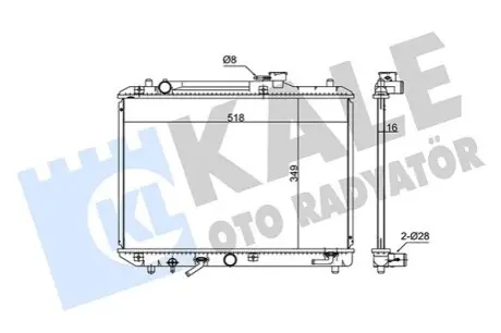 KALE SUZUKI Радіатор охолодження з АКПП Baleno 1.3/1.8 95 Kale 348115 Купити в Україні