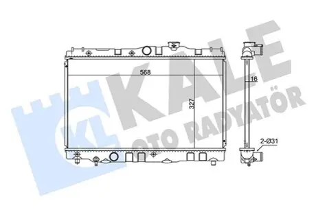 KALE TOYOTA Радиатор охлаждения Carina II,Corolla 1.3/1.6 87- Kale 348140 Купить в Украине