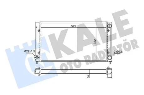 KALE VW радіатор охолодження Passat 1.6/1.8 88 Kale 348275 Купити в Україні