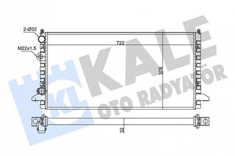 Радіатор, охолодження двигуна Kale 348295 (фото 1)