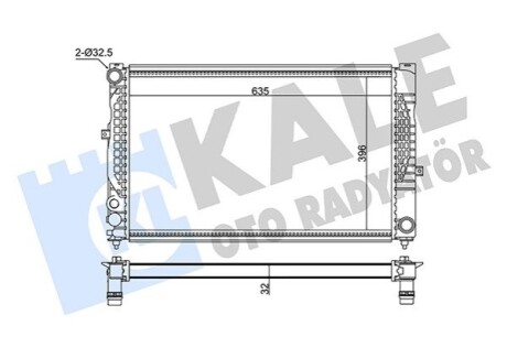 VW Радиатор охлаждения Audi A4/6,Passat,Skoda SuperB I 2.5TDI/2.8 Kale 348305