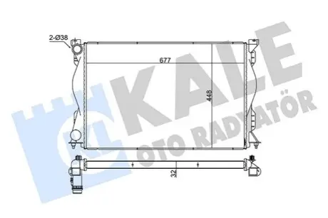 Радіатор охолодження Audi A6 2.0/2.0D 04-11 Kale 348315 Купити в Україні