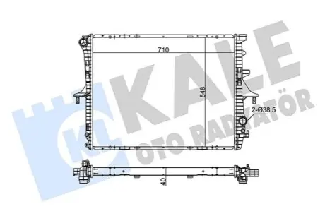 KALE VW Радіатор охолодження Audi Q7,Touareg 2.5/5.0 02 Kale 348320 Купити в Україні