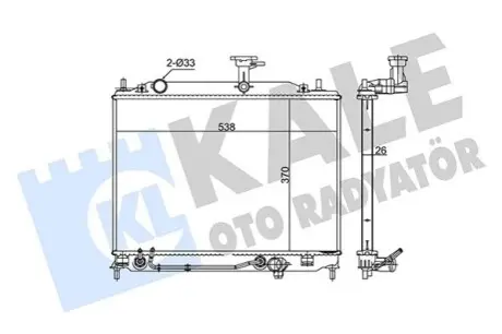 KALE HYUNDAI Радіатор охолодження Accent II,III 1.5CRDi 02 Kale 348325 Купити в Україні
