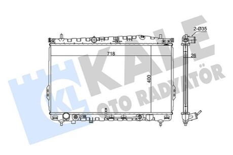 HYUNDAI Радіатор охолодження Trajet 2.0/2.7 00- Kale 348340 (фото 1)