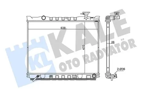 Фото KIA радіатор охолодження Sorento I 2.5CRDi 06- (механіка) Kale (348380) зображення 1