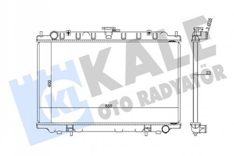 NISSAN Радіатор охолодження Maxima QX IV 2.0/3.0 95- Kale 348405 (фото 1)