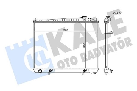 NISSAN Радиатор охлаждения Pathfinder 3.3/3.5 97- Kale 348410 (фото 1)