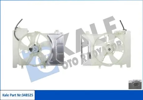 KALE TOYOTA Вентилятор радіатора Yaris 1.0 05 Kale 348525 Купити в Україні