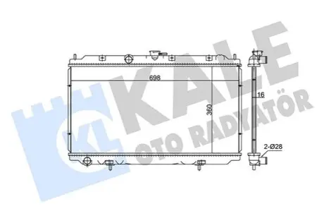 KALE NISSAN радіатор охолодження Almera II,Primera 1.5/1.8 00 Kale 348640 Купити в Україні