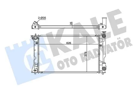 KALE TOYOTA Радиатор охлаждения Avensis 2.0 03- Kale 348650 Купить в Украине