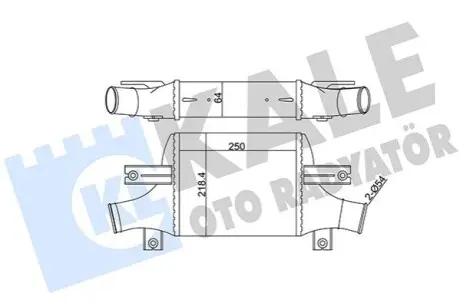 KALE CITROEN Інтеркулер C4 Aircross,Peugeot 4008,Mitsubishi ASX,Lancer VIII 1.6/1.8HDI 12 Kale 348895 Купити в Україні